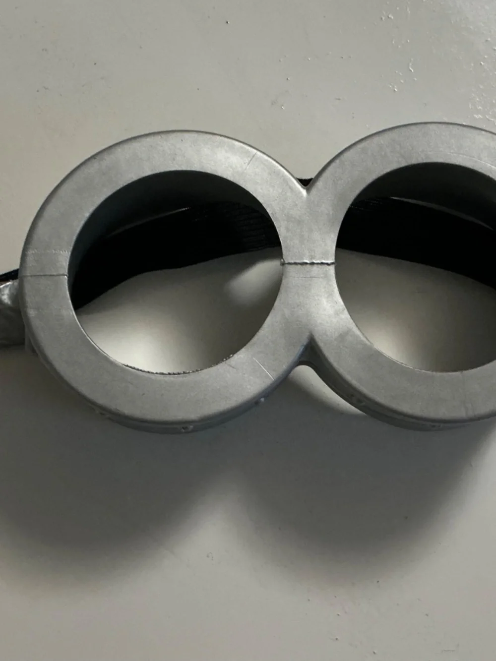 Blue morph suit with minion glasses medium